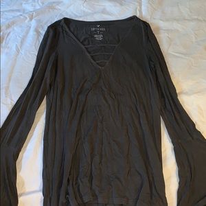 Soft bell sleeve long sleeve